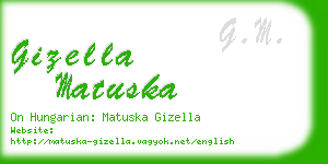 gizella matuska business card